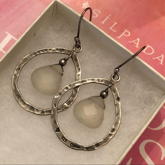 Silpada Sterling Silver and Prehnite Teardrop Earrings W1811 - Picture 7 of 16